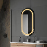 LED Spiegel Oval | Touch-Schalter | Warmweißes Licht - Reyze Seria Salono Model 1